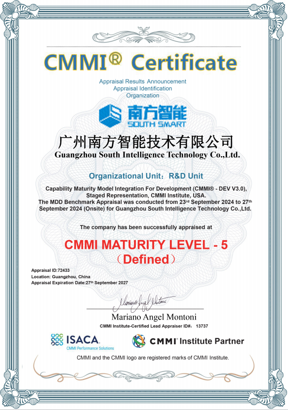 CMMI5级认证